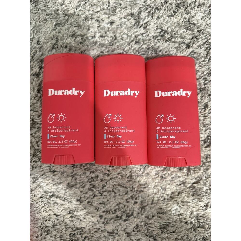 DURADRY (3 PACK) Clinical Strength AM Deodorant & Antiperspirants Clear Sky 2.3o